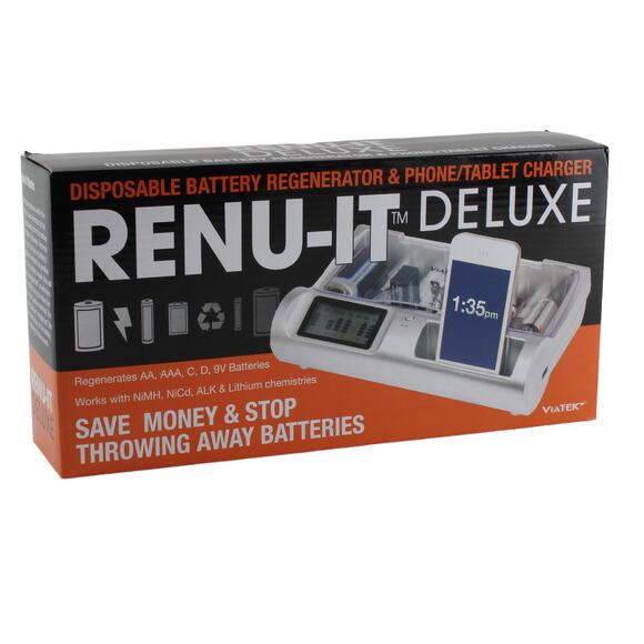 Renu-It Deluxe Disposable Battery Regenerator & Phone / Tablet Charger - Picture 1 of 3